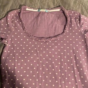 Boden purple polka dot top sz 4